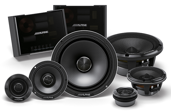 Alpine car stereo system with speakers and subwoofer available at Mother's Window Tint San Antonio and Austin